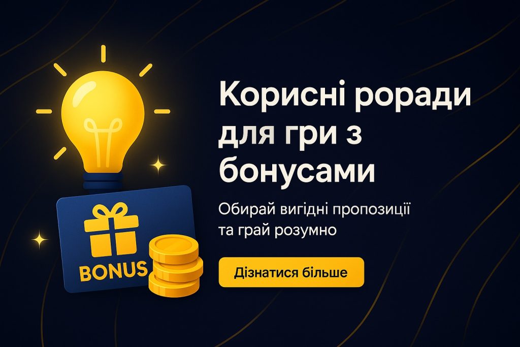 Корисні поради для гри з бонусами