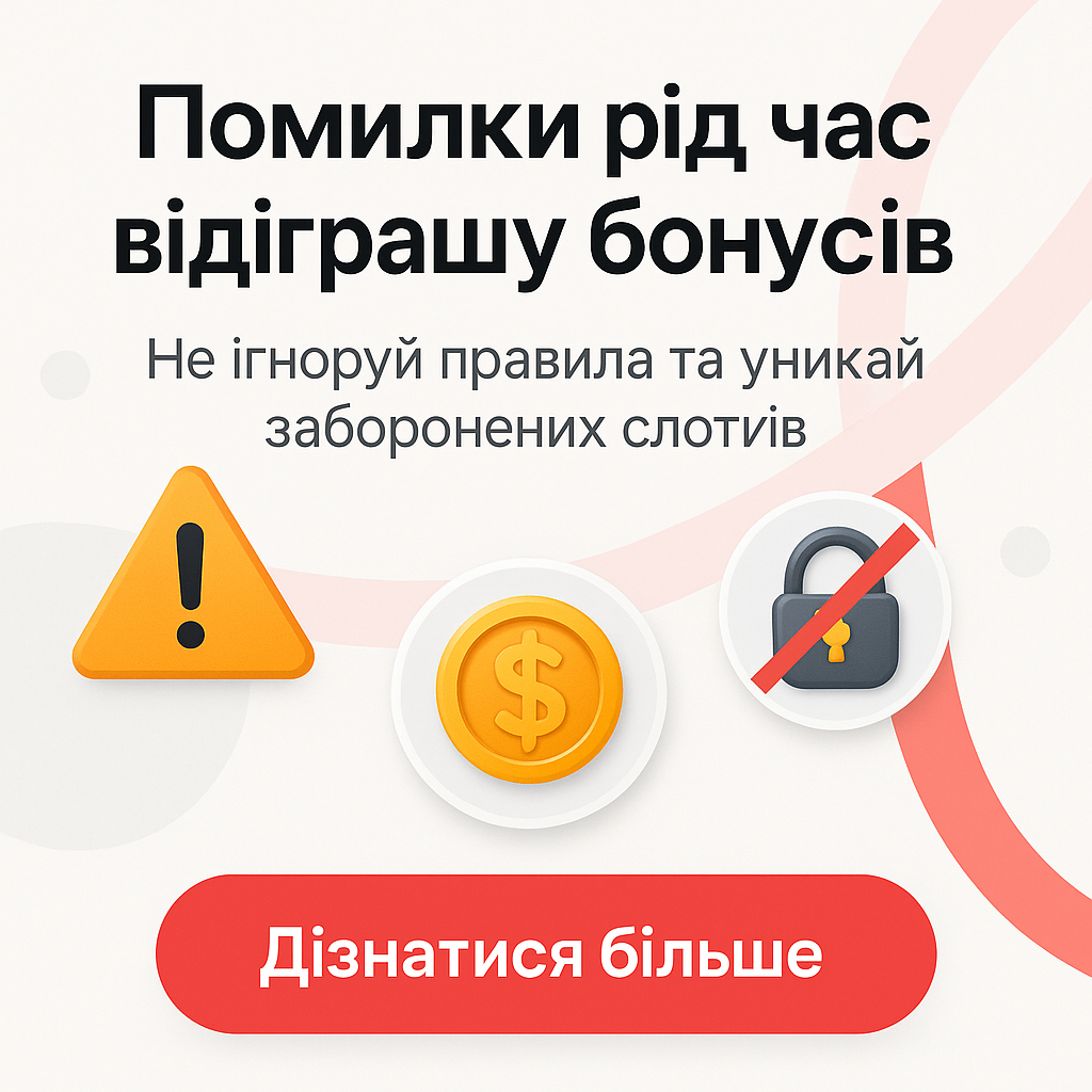 Помилки під час відіграшу бонусів